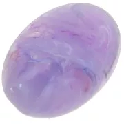 Cabujón ovalado de 18 x 13 mm de resina - Lavanda veteada x1