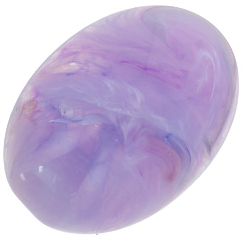Cabujón ovalado de 18 x 13 mm de resina - Lavanda veteada x1