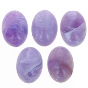 Cabujón ovalado de 18 x 13 mm de resina - Lavanda veteada x1