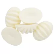 Cabujón ovalado rayado 18x13 mm en resina opaca - Crudo x1