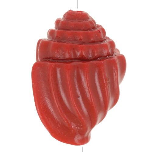 17x12 mm perla de concha de plástico - Burdeos x1