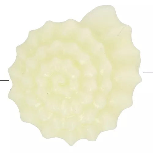 Cuentas de concha de plástico 12 mm - Crudo x8