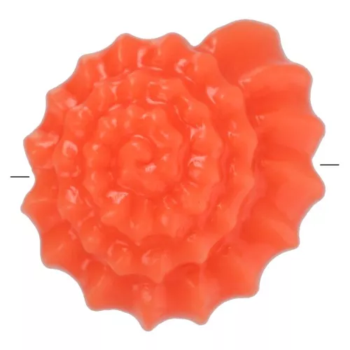 Cuentas de concha de plástico 12 mm - Coral naranja x8