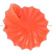 Cuentas de concha de plástico 12 mm - Coral naranja x8