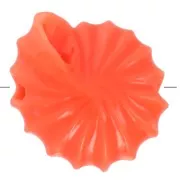 Cuentas de concha de plástico 12 mm - Coral naranja x8