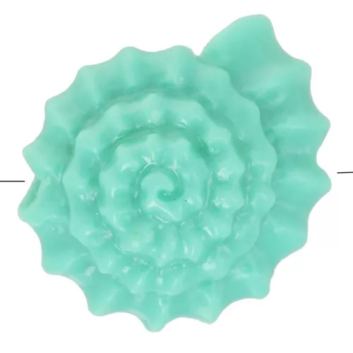 Cuentas de concha de plástico 12 mm - Verde agua x8