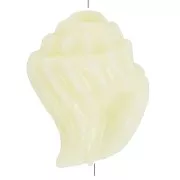Cuentas de concha de plástico 12x9 mm - Crudo x8