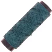 Pato Verde - Slam Cord hilo plano de poliéster encerado para micro macramé 0,6 mm - Verde pato x100m Slam Cord hilo plano de poliéster encerado para micro macramé 0,6 mm - Verde pato x100m