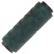 Slam Cord hilo plano de poliéster encerado para micro macramé 0,6 mm - Verde oscuro x100m
