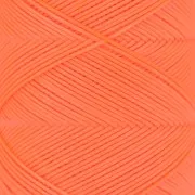 Slam Cord hilo plano de poliéster encerado para micro macramé 0,6 mm - Naranja fluorescente x100m