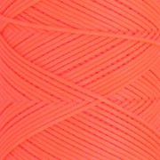 Slam Cord hilo plano de poliéster encerado para micro macramé 0,8 mm - Naranja fluorescente x100m