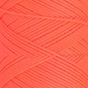 Slam Cord hilo plano de poliéster encerado para micro macramé 0,8 mm - Naranja fluorescente x100m