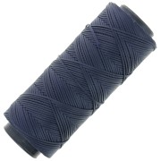 Hilo plano de poliéster encerado - Slam Cord para micro macramé 1 mm - Azul medianoche x100m