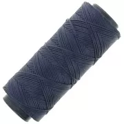 Hilo plano de poliéster encerado - Slam Cord para micro macramé 1 mm - Azul medianoche x100m