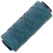 Hilo plano de poliéster encerado - Slam Cord para micro macramé 1 mm - Verde pato x100m