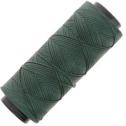 Hilo plano de poliéster encerado - Slam Cord para micro macramé 1 mm - Verde oscuro x100m