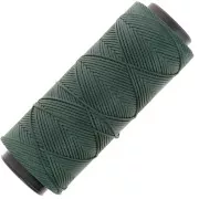 Hilo plano de poliéster encerado - Slam Cord para micro macramé 1 mm - Verde oscuro x100m