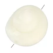 Cuenta de concha de resina de 9 mm - Crudo x6