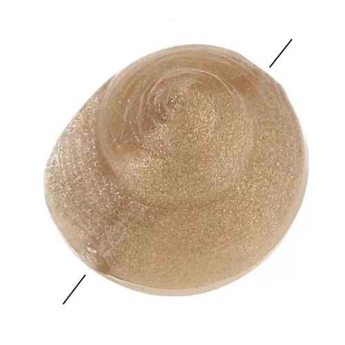 Cuenta de concha de resina 9 mm - Bronce jaspeado x6