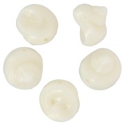 Cuenta de concha de resina 12 mm - Crudo x5