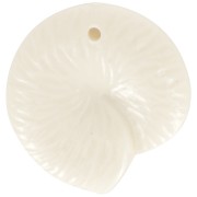 Colgante de concha de 21 mm en resina opaca - Crudo x1