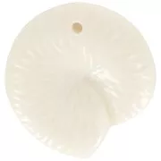 Colgante de concha de 21 mm en resina opaca - Crudo x1