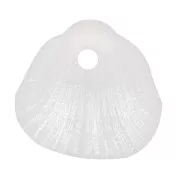 Conchas de lentejuelas 10x10,5 mm en resina opaca - Blanco nacarado x6