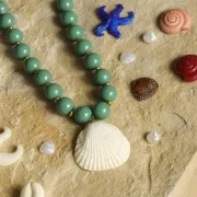 Colgante estrella de mar de resina 26x30 mm - Turquesa x1