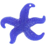 Colgante estrella de mar 26x30 mm en resina - Lapis azul x1