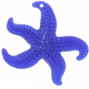 Colgante estrella de mar 26x30 mm en resina - Lapis azul x1