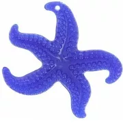 Colgante estrella de mar 26x30 mm en resina - Lapis azul x1