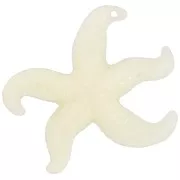 Colgante estrella de mar 39x46 mm en resina - Crudo x1