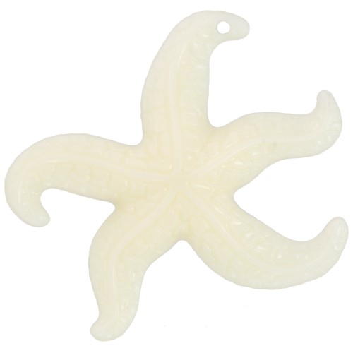 Colgante estrella de mar 39x46 mm en resina - Crudo x1