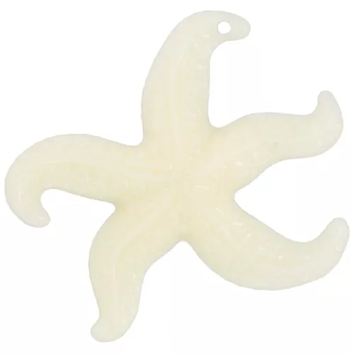 Colgante estrella de mar 39x46 mm en resina - Crudo x1