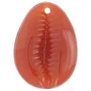 Castaño - Colgante de resina Gauri 22x16 mm - Rojo marrón x1 Colgante de resina Gauri 22x16 mm - Rojo marrón x1