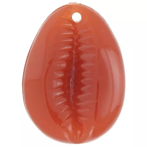 Colgante de resina Gauri 22x16 mm - Rojo marrón x1