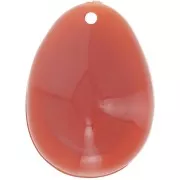 Colgante de resina Gauri 22x16 mm - Rojo marrón x1