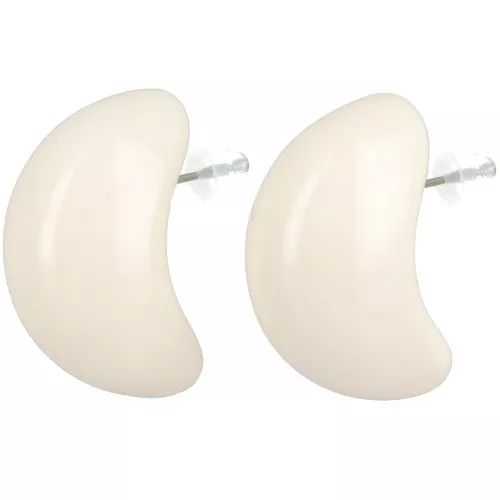 Pendientes gota resina opaca 28x16 mm - Crudo x2
