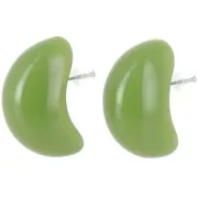 Pendientes gota resina opaca 28x16 mm - Verde aguacate x2
