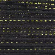 Cordón de cola de rata de nylon de 1,8 mm con hilo metálico - Negro - Dorado x3m