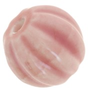 Cuentas de cerámica calabaza 13 mm - Rosa iridiscente x10|raw }}
