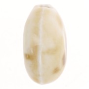 Cuenta con forma de oliva de cerámica 21x18 mm - Beige - Marrón jaspeado x4