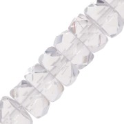 Rondel facetado  6x3 mm Crystal  x25|raw }}