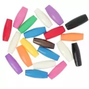 Surtido de cuentas de tubo de hueso teñido de 19x7,5 mm - Multicolor x25g