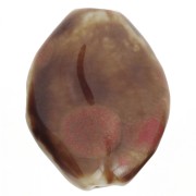 Cuenta de cerámica retorcida 28x21,5 mm - Marrón - Rojo jaspeado x1