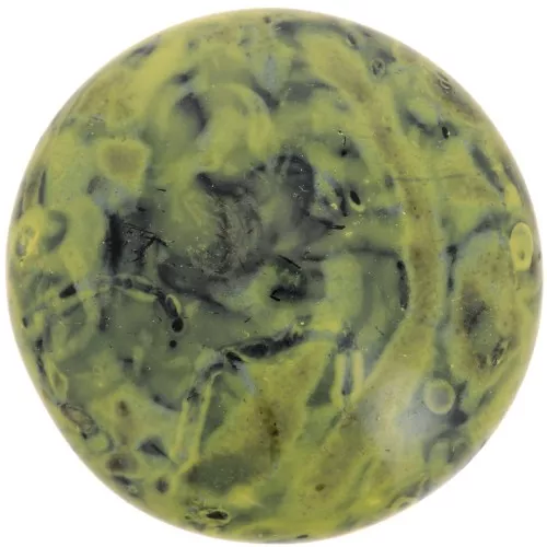 Cabujón redondo de vidrio de Puca® 25 mm - Black Stony Beige Yellow x1