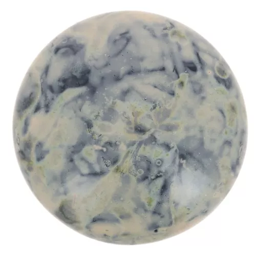 Cabujón redondo de vidrio de Puca® 18 mm - Black Stony Beige x1