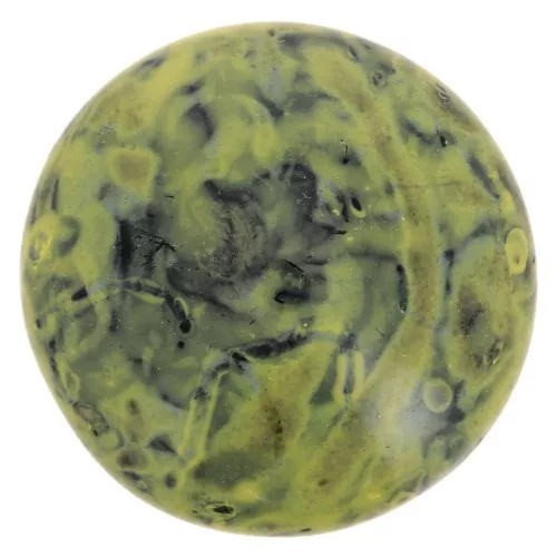 Cabujón redondo de vidrio de Puca® 18 mm - Black Stony Beige Yellow x1
