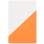 Lote de 10 tarjetas de joyería 9x6 cm - Motivo gráfico - Naranja - Blanco