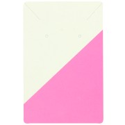 Lote de 10 tarjetas de joyería 9x6 cm - Motivo gráfico - Verde pálido - Rosa
